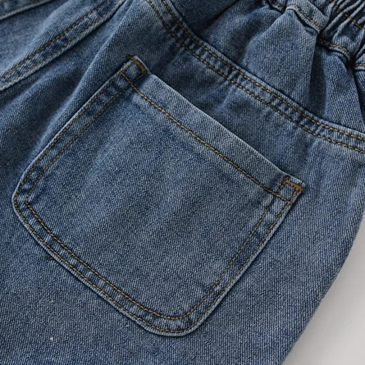 Spot%20malwee%20girls%20jeans%20summer%20new%20European%20and%20American%20small%20and%20medium-sized%20children%20foreign%20elastic%20waist%20shorts%20children's%20pants%20-%20Image%203