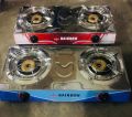 Rainbow Double Burner Stainless Steel Gas Stove. 