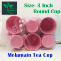 Melamine 3 Inch Round teacup 6 pcs set Pink Color for kitchen and dining. 
