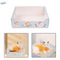 Cat Litter Tray Kitty Waterproof Travel Toilet Thick Blue39x29x12cm. 