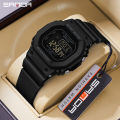 SANDA Classic Upgraded Trendy Color blocked Youth Multi functional Waterproof Men Watch SD393-6.