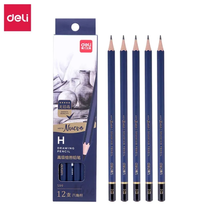 Deli%20S999-H%20Sketching%20Pencil%20Premium%20Quality%20Pack%20of%2012%20Pcs%20-%20Image%204
