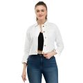 White denim jacket for women stylish 2024 | Premium quality denim jacket for women white | Denim jacket for women white. 