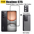 For Realme C75 Tempered Glass Realme C 75 C61 C63 Note 60 Screen Protector Camera Lens Glass +Back Film.