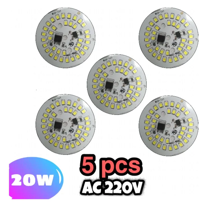 FZ 5pcs 20w AC220V White LED Bulb lamp plate Variant No Need Adapter ...