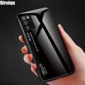 Biruiqu For Samsung Galaxy A03s Shockproof Gradient Tempered Glass Back Soft Silicone Edge Case Cover.