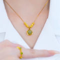 An Yuan Hetian Jade Necklace for Women Simple, Fresh, Fashionable, Versatile and High-end Douyin Style Clavicle Chain with Bestie Style.