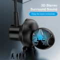 Wiresto Wired Earphones 3.5mm Gaming Headset Earbuds Mini In-Ear Headphones Hi-Fi Sound Quality Subwoofer. 