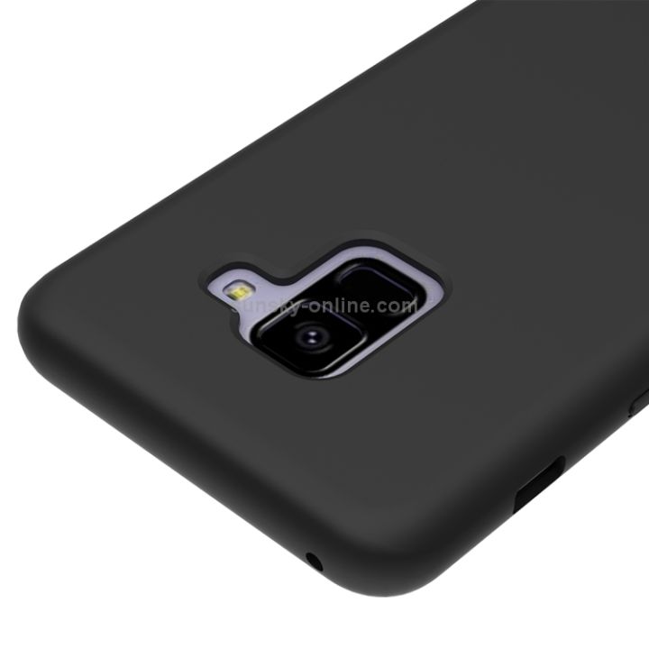 For Samsung Galaxy A8 Plus 2018 Heavy Strong Liquid Silicone Soft Gel Rubber Shockproof Back
