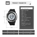SKMEI 1524 2 Time LED Digital Wristwatches For Mens Waterproof Chrono Count Down Male Hour montre homme Big Dial Sport Men Watch. 