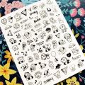 Newest TSC-034 Cartoon TSC series fashion english alphabet 3d nail art stickers decal template diy nail tool decoration. 