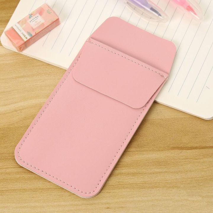 2PCS Portable Office Hospital Supplies Leather Pen Bag Double-Layer Pencil Case Leak-Proof Pen Pouch Pocket Protector Pen Holder