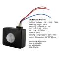 Motion Detector AC 110V 220V DC 12V PIR Sensor Wall Mount Motion Switch Automatic Infrared Body Lamp Light Timer Switch Outdoor. 