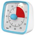 Visual Timer with Night Light, 60 Minutes Countdown Timer for Kids and Adults, Time Management Tool (Blue).