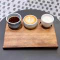 Wooden Coffee Cup Tray Thick Serving Tray for Drink Living Room Decor. 