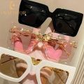 Enacolor New Fashion Box Chain UV Protective Frame Sunglasses New 2026.