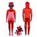Smiling Critters Cosplay Costume Aminal purple cat Catnap Elephant Bear Bodysuit Jumpsuit Mask Boys Girls Halloween Costume. 