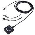 PC Power Button Desktop Power Switch PC External Start Power on/Off Button Magnetic Self-Reset Button Metal Shell RGB. 