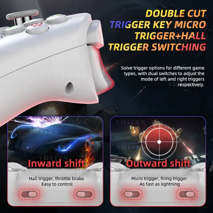 Joystick%20Joystick%20for%20Pro%20Game%20FPSm/Swit%20Wireless%20Game%20Control%20Hall%20Linear%20Trigger%20VILCORN%20RGB%20Controller%20for%20PC/Stea%20Laptop/Android/IOS%20-%20Image%204