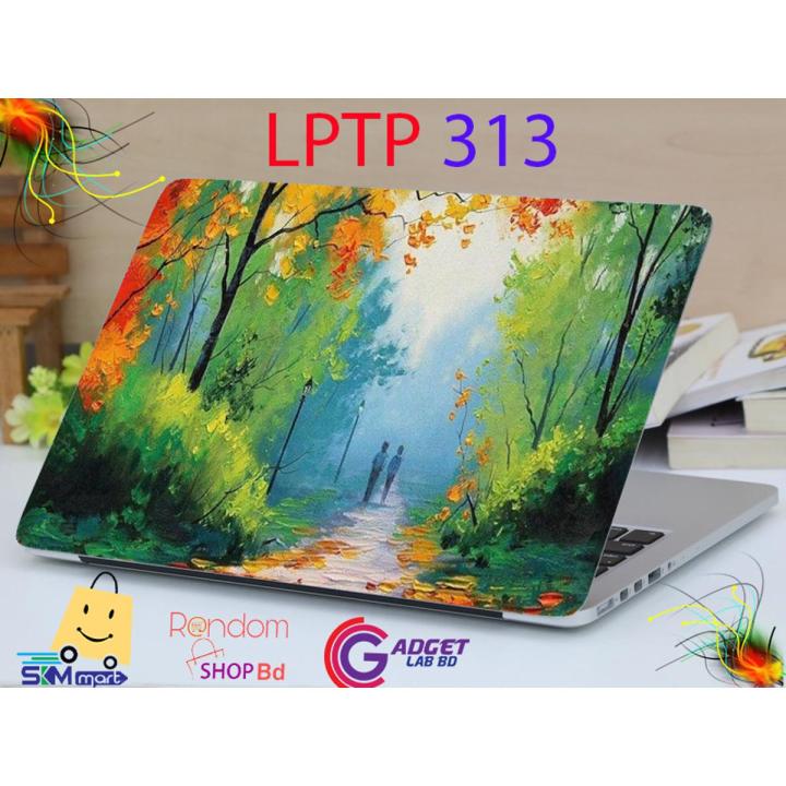love beautiful painting Laptop Sticker - Laptop Sticker back side