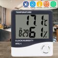 Indoor Room LCD Electronic Temperature Humidity Meter Digital Thermometer Hygrometer Weather Station Alarm Clock HTC-1. 