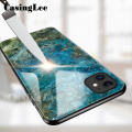 For OPPO A78 4G Case Fashion Marble Tempered Glass Protector Soft Silicon Back cover For OPPO A78 NFC 4G Phone cases.