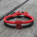 National Style Lucky Red String Bracelet Lovers Handmade Braided Concentric Knot Charm Bracelets for Women Jewelry Best Gift.