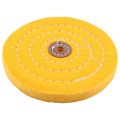 10Pcs 6 Inch Buffing Polishing Wheels for Bench Grinder with Polishing Compounds Kit, White and Yellow.