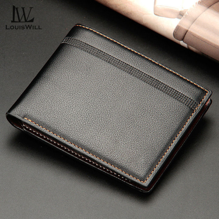 LouisWill%20Men%20Wallets%20Short%20Wallets%20Soft%20PU%20Leather%20Purse%20Bifold%20Wallet%20Money%20Cash%20Purses%20Clasp%20Coin%20Pouch%20ID%20Credit%20Cards%20Holders%20for%20Business%20Travel%20Office%20-%20Image%204