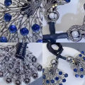 Peacock Rhinestone Hair Bun Maker Colourful Fashion Lazy Hair Curler Elegant U Shape Twister Curler Women Hair Accessories Headband Roller Hair Curler Donut Bun Maker Lazy Hairpin Hair Bow Twisted Korean Style Accessories Tool Women's Style.