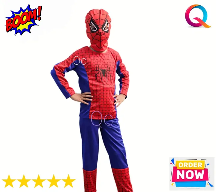Spiderman%20Fancy%20Dress%20Costume%20Superhero%20Costume%20Kids%20Cartoon%20Fancy%20Dress%20for%20Costume%20Party%20-%20Image%202