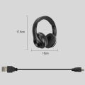 P68 Bluetooth 5.0 Foldable Rechargeable Wireless Headset HiFi Sound Headphones.