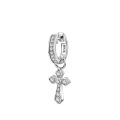 925 silver needle, a two-wear diamond earring earrings, men's trendy personalized single cross earrings.