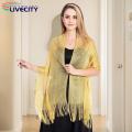 Lady Dress Shawl Long Tassel Shirt Dress Matching Party Shawl.