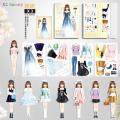 Magnetic Replacement Clothing Magnetic Puzzle Toy Princess Paper Sticker Dress-Up Dolls Pretend Play For Girls Toy Gift stikers.