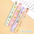 3pc set cute plastic scale 15cm ruler student stationery cartoon comic ruler scale tool stationery cute pen school supplies. 