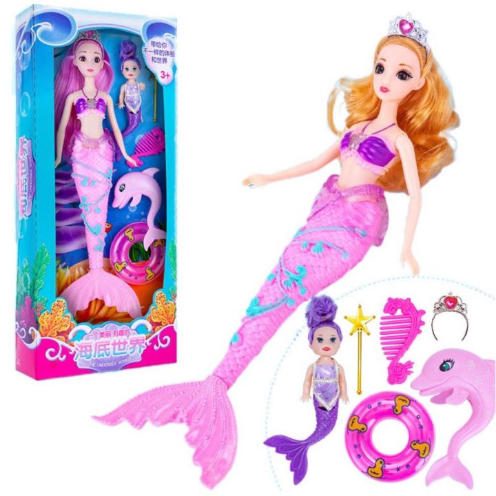MORBID%201/3%20BJD%20Doll%20Mermaid%20Princess%20Doll%203D%20Eyes%20with%20Lighting%20Mermaid%20Costume%20Best%20Birthday%20Gift%20Fashion%20Beauty%20Fish%20Tail%20Dress%20Mermaid%20Doll%20Set%20-%20Image%202