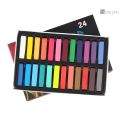 Square Pastel Set 24 Colors Soft Dry Pastel Artist Chalk Pastel Sticks Non Toxic for Office School Art Drawing Painting. 