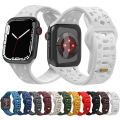 English Letters Silicone Watch Band For Apple Watch Series 8&7 41mm / SE 2&6&SE&5&4 40mm / 3&2&1 38mm. 