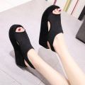Women's Sandals Wedges Footwear Summer Platform Sandals Women Shoes Female Slip on Peep Toe Knitted Ladies Sneakers Casual. 