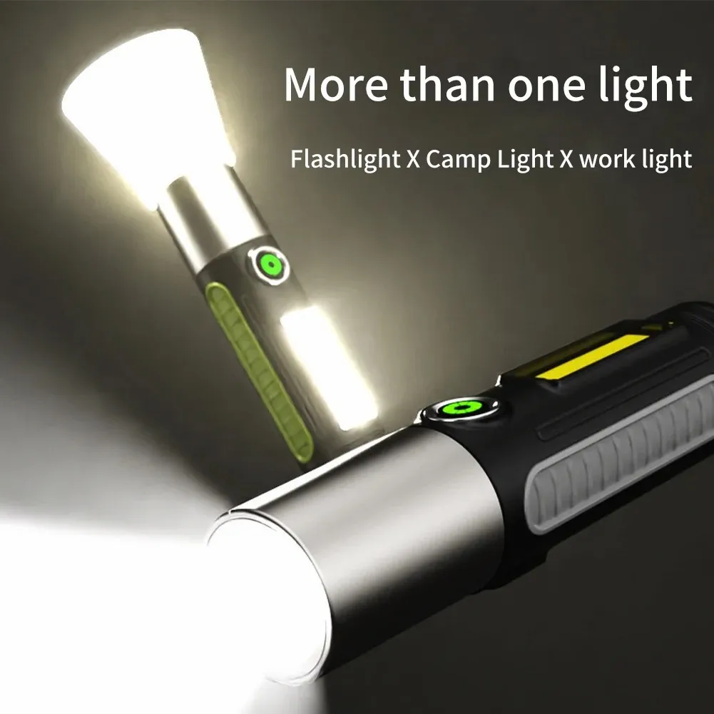 Smiling Shark-SD0707 Outdoor Camping LED Flashlight Rechargeable With Hook