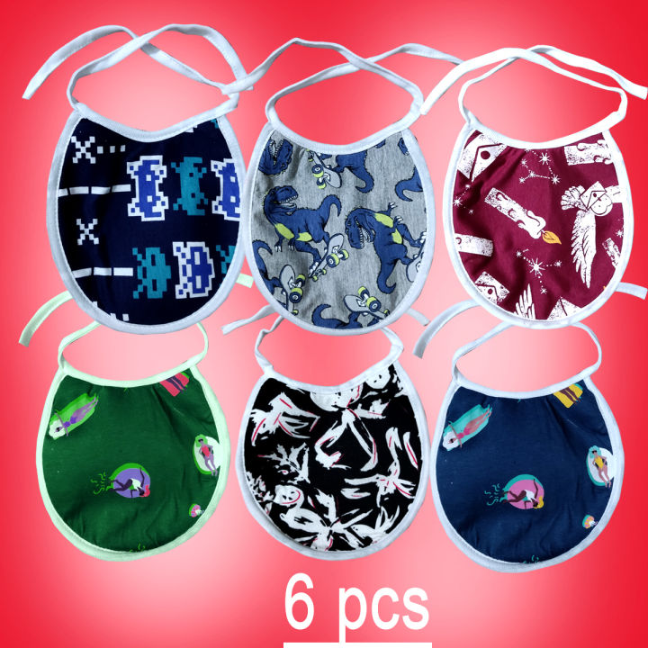 6 Pieces Baby Bibs Double Layers Loldani and Waterproof