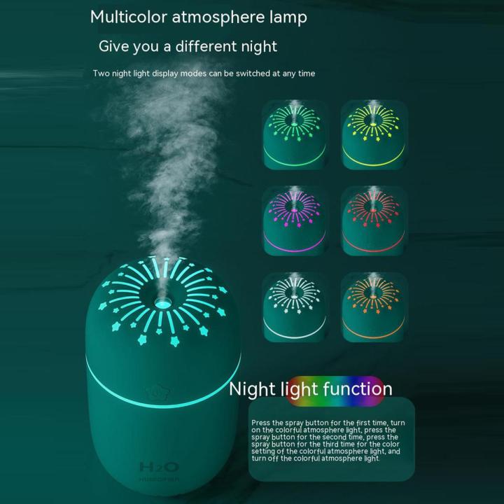 GC Colorful Mini Humidifier With 300ml Water Tank Usb Aroma Essential Oil Diffuser Colorful Night Light