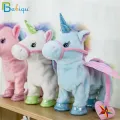 Babiqu 1pc Electric Walking Unicorn Plush Toy Stuffed Animal Toy Electronic Music Unicorn Toy for Children Christmas Gifts 35cm. 