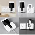 Mobile Phone Charging Hanging Holder Multifunction Wall Mounted Plug Bracket Remote Control Mounted Storage Box.