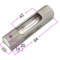 Hackory mini bar type spirit level bubble stainless steel mini level bubble for machine tool length 84mm. 