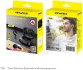 Awei T36 TWS BT 5.3 HD Mic HiFi Bass Stereo Audio Long Standby Touch Control IPX6 Waterproof light & comfortable in ear Earbuds.