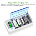 For 1.2V Ni-MH AA/AAA/C/D Size 9V Rechargeable Batteries Universal 6 slots LCD Display Smart Battery Charger EU/US Plug. 