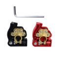 LI 2Pcs Car Battery Terminal Connector Kit 4 Way Positive Negative Pole Quick Release Terminal Clip Replacement Parts. 