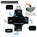 2 in 1 Type C USB Tester Color Screen LCD Digital Multimeter, USB C Voltage Current Voltmeter Ampere Voltmeter Detector. 